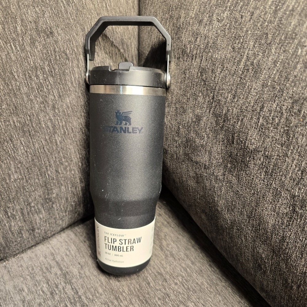 Stanley IceFlow Stainless Steel Flip Straw Tumbler with Handle 20 oz - Charcoal